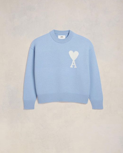 AMI Paris レディース　ニット　水色　M Ami Paris Off Ami De Coeur Sweater in Blue | Lyst
