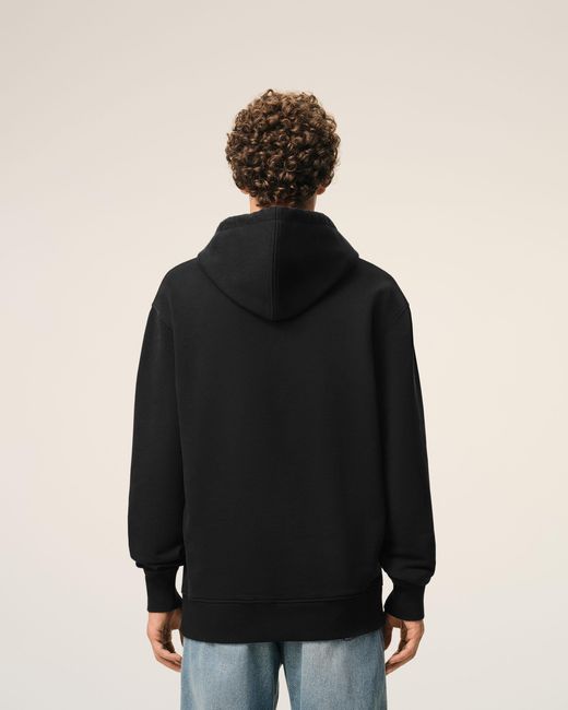 AMI Black Cotton Ami De Coeur Hoodie for men
