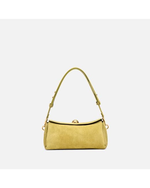 AMI Natural Suede Leather Carrousel Bag