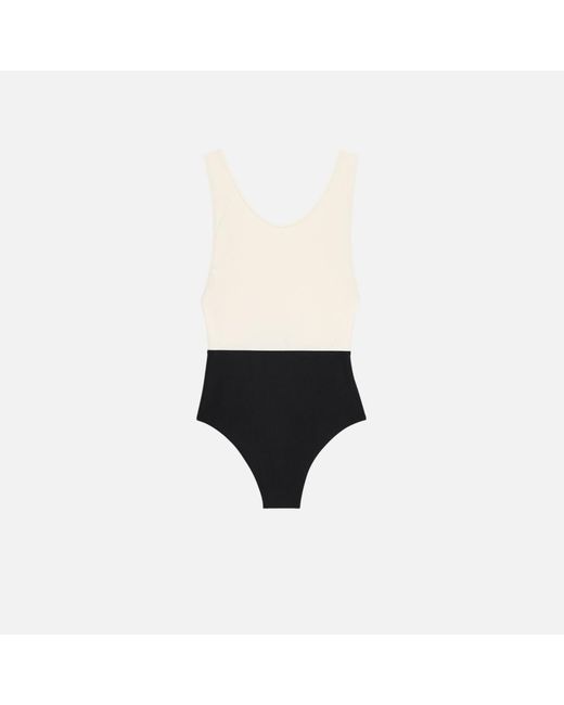 AMI Natural And Nylon One Piece Swimsuit