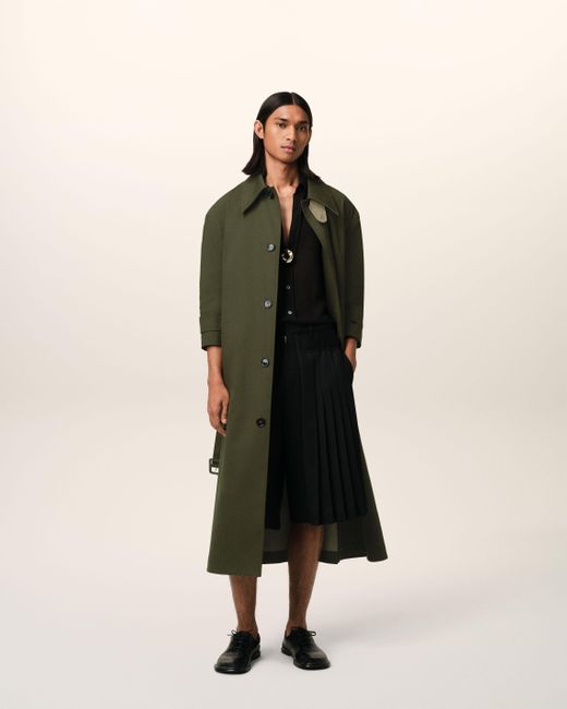 Mac Vert Ceinturé En Coton Loden & Laurier AMI pour homme en coloris Green