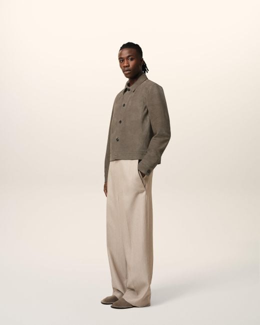 AMI Lederjacke Mit Knöpfen in Natural für Herren