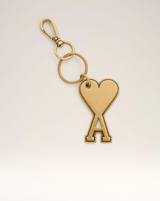 AMI Natural Metal Keyring With Ami De Coeur