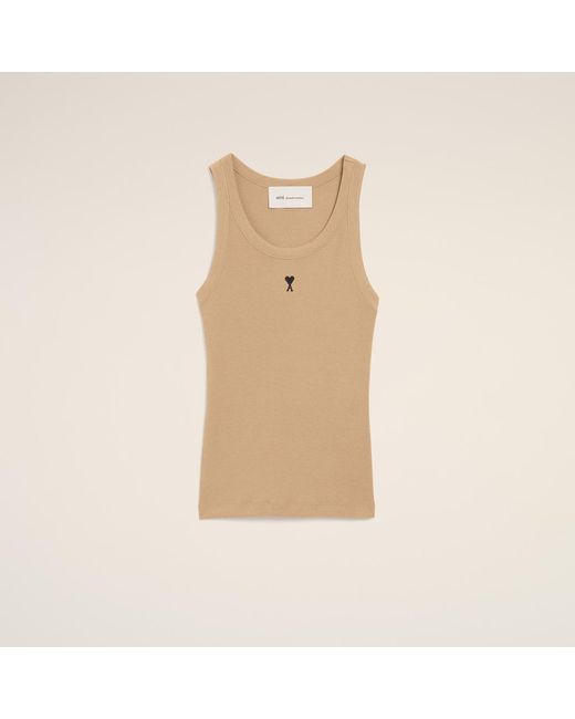 AMI Natural Cotton Tanktop With Ami De Coeur