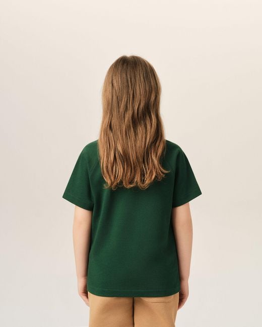 AMI Green Cotton T-Shirt With Ami De Coeur