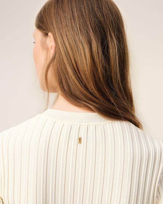 AMI Natural Knit Mini Godet Dress