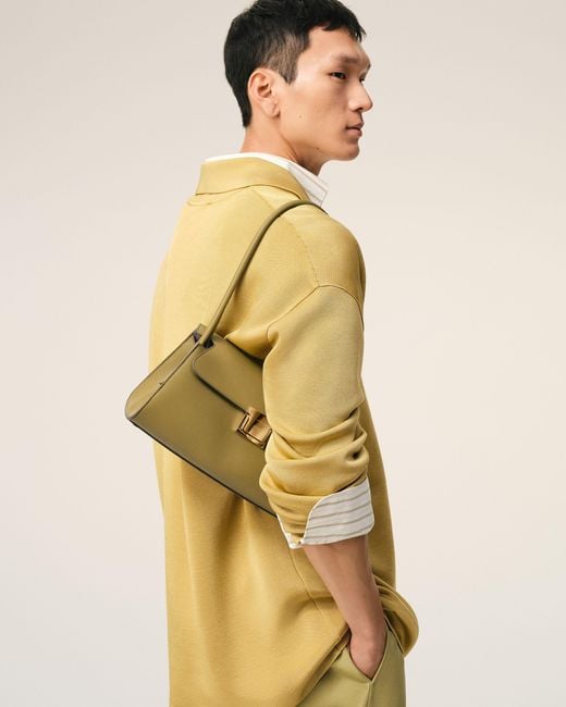 AMI Natural Cow Leather Small Mimi Bag