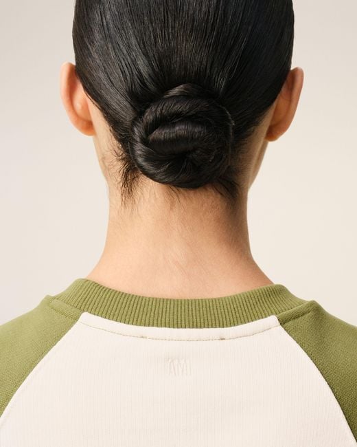 AMI Natural And Cotton Knitted Ami De Coeur Sweatshirt