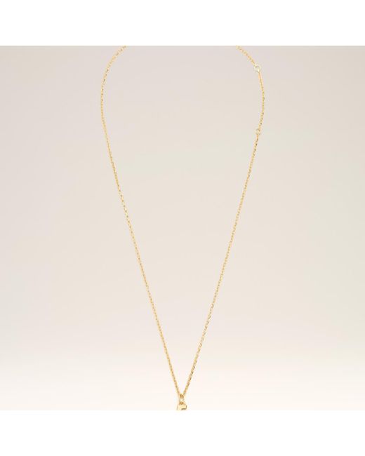 AMI Natural Brass Hammered "5" Pendant Necklace