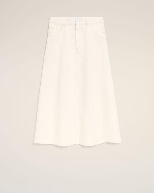 AMI Natural Denim Long Skirt