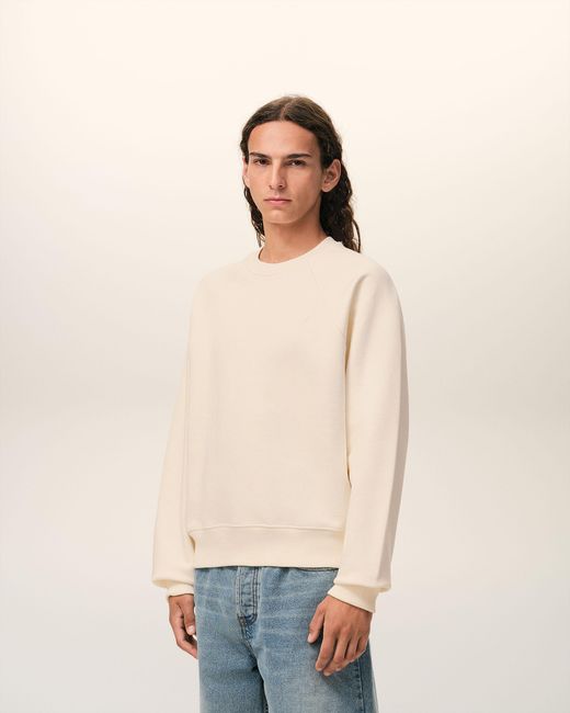 AMI Natural Cotton Embossed Ami De Coeur Sweatshirt