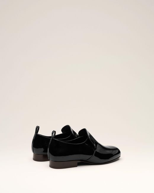 AMI Black Flat Cow Leather Shoes
