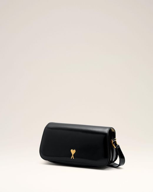 AMI White Cow Leather Shoulder Paris Paris Bag