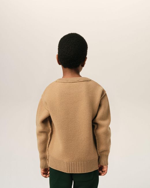 AMI Natural Wool Ami De Coeur Crewneck Sweater