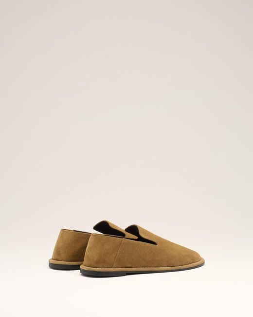 AMI Natural Cow Leather Midi Slippers