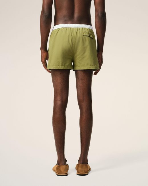 AMI Green Nylon Short Swimsuit for men