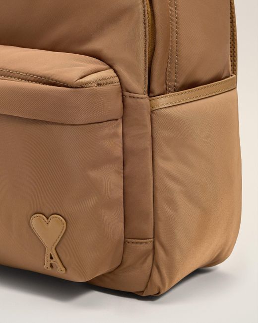 AMI Natural Nylon Canvas Marcel Backpack