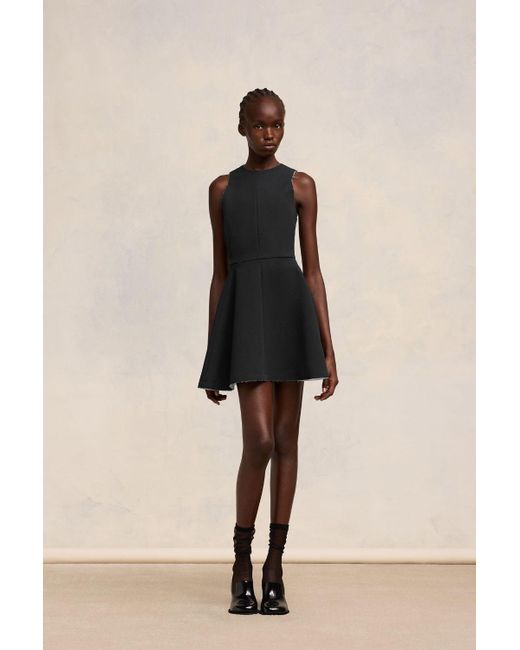 AMI Black Short Flare Dress