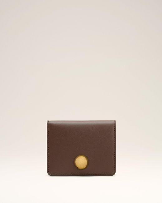 AMI Natural Smooth Leather Carrousel Folded Wallet