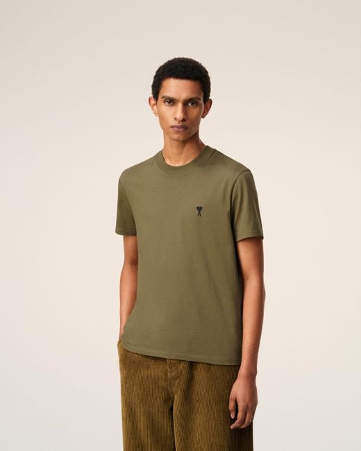 T-Shirt Vert Ami De Coeur En Coton AMI pour homme en coloris Green