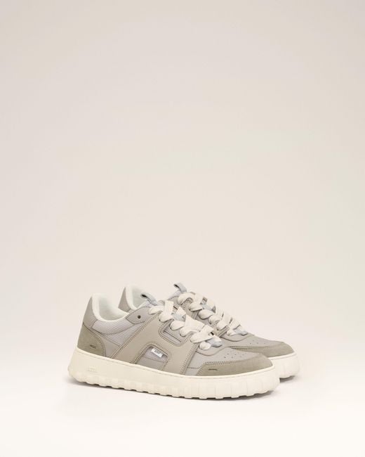 AMI Natural Cowhide Leather A Walk Sneakers