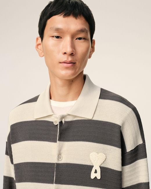 AMI Natural And Cotton Ami De Coeur Cardigan for men
