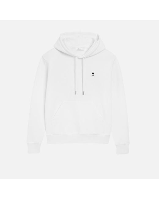 AMI Natural Cotton Hoodie With Ami De Coeur for men