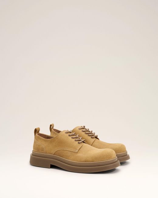 AMI Natural Cow Leather Derbies Shoes for men