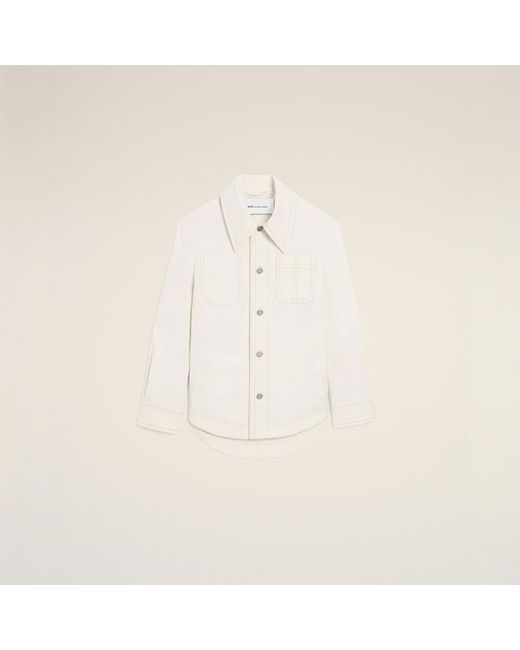 AMI Natural Cotton Worker Buttoned Jacket