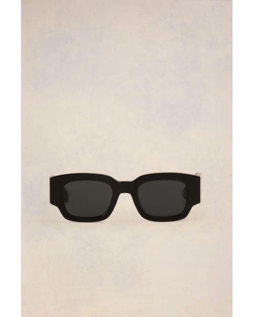 AMI Black Classical Ami De Coeur Sunglasses for men