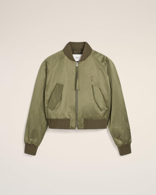 Bomber Vert Ami De Coeur En Satin De Coton AMI pour homme en coloris Green
