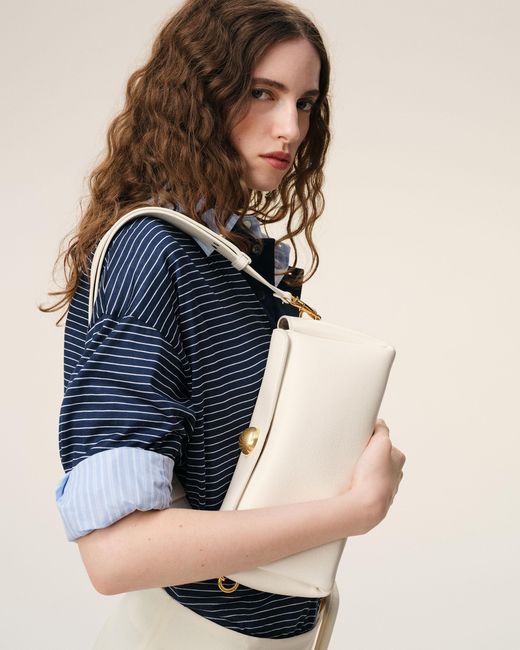 AMI Natural Cow Leather Carrousel Bag