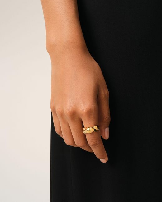 AMI Metallic Brass Tresse Ring