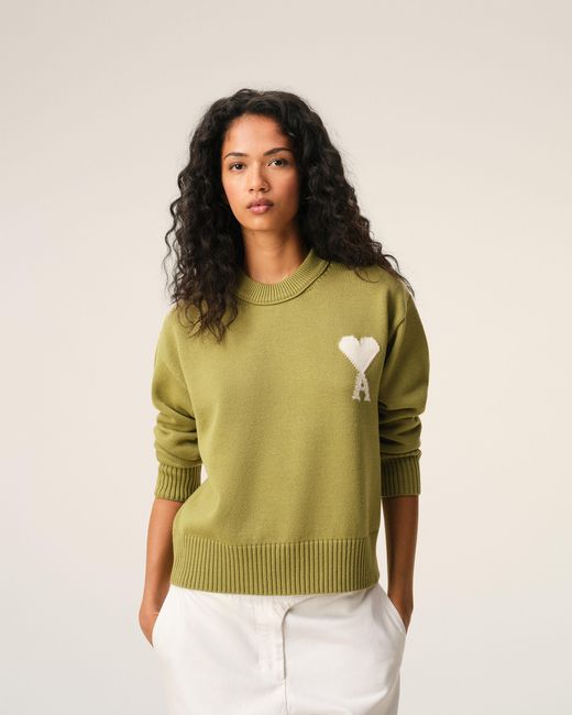 AMI Green Crewneck Sweater