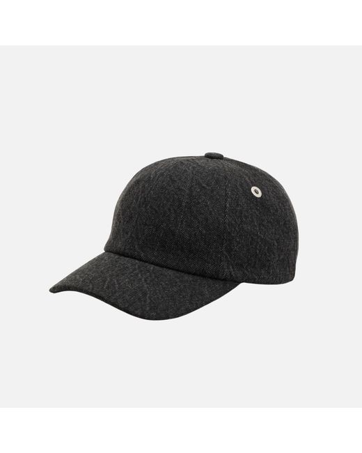 AMI Black Denim Side Patch Cap