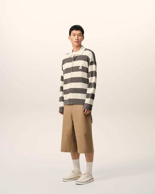 AMI Natural And Cotton Ami De Coeur Cardigan for men
