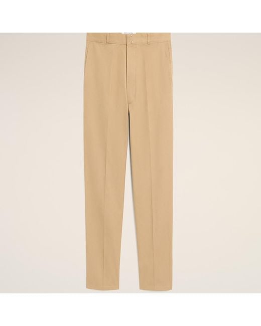 AMI Natural Parisian-Fit Cotton Trousers for men