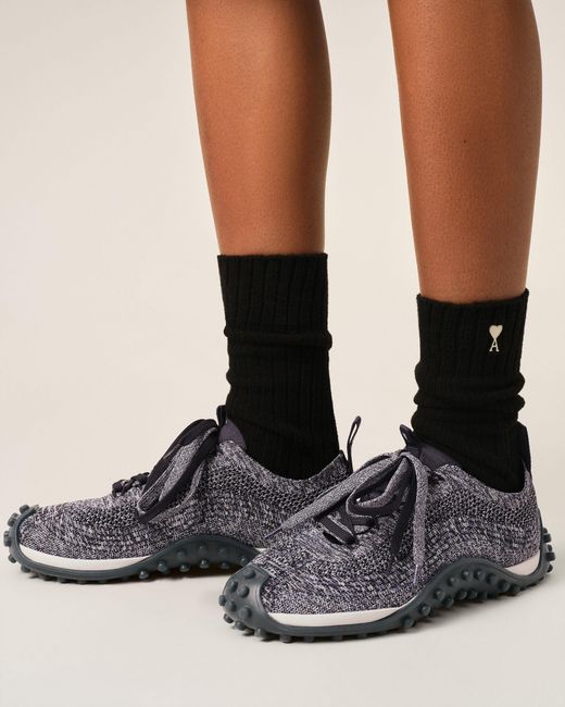 AMI Blue Knit Mirage Sneakers