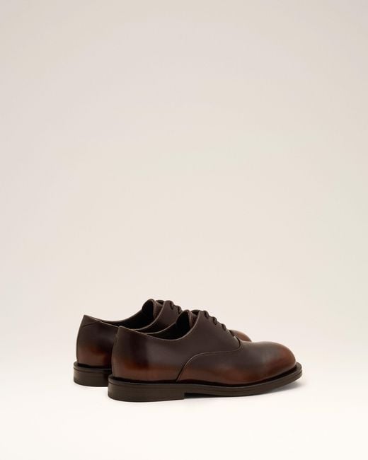 AMI Natural Cow Leather Oxford Shoes