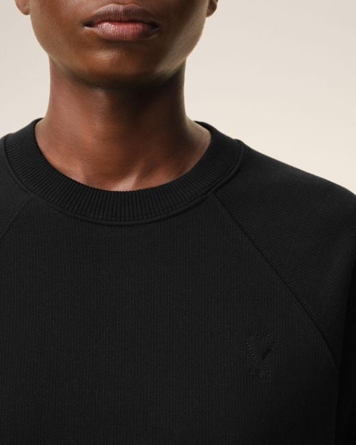 AMI Black Cotton Embossed Ami De Coeur Sweatshirt