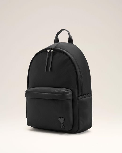 AMI Black Nylon Marcel Backpack