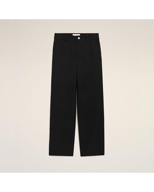 AMI Black New Wool Worker Trousers for men