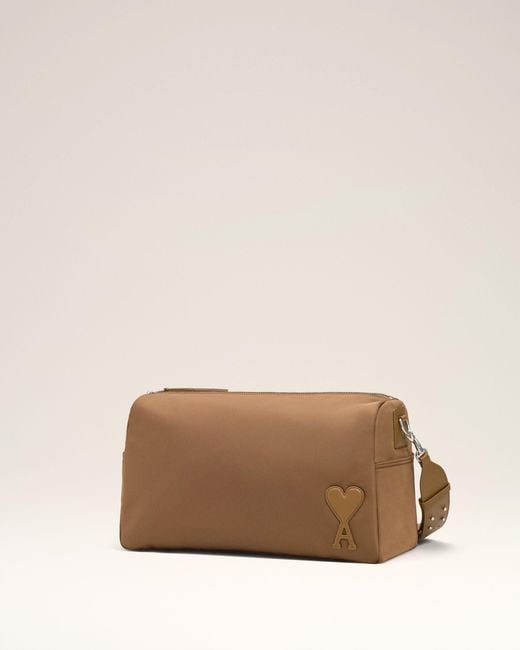 AMI Natural Nylon Canvas Marcel Large Bag