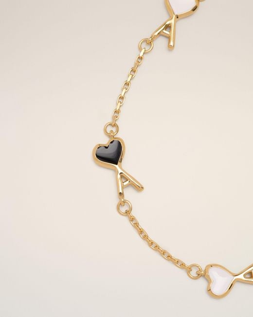 AMI Natural Brass Bracelet With Hammered Ami De Coeur
