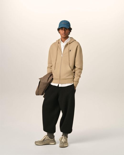 AMI Black Wool Track Pants