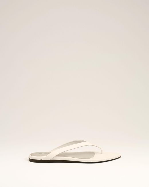 AMI Natural Lamb Leather Pointed Toe Flip Flops