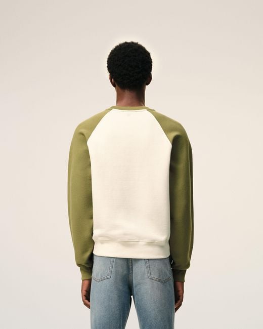 AMI Natural And Cotton Knitted Ami De Coeur Sweatshirt