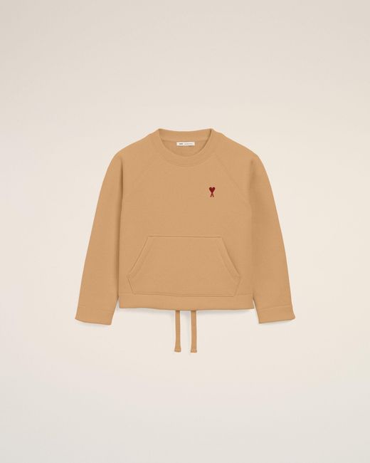 AMI Natural Cotton Ami De Coeur Crewneck Sweatshirt