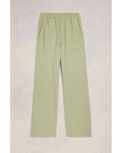 AMI Green Wide Elasticated Waist Trousers for men