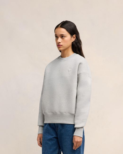 AMI Gray Ami De Coeur Sweatshirt